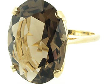 14k gold Smoky Quartz Ring