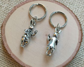 Rabbit (Bunny) Sterling Silver (plated) Keychain