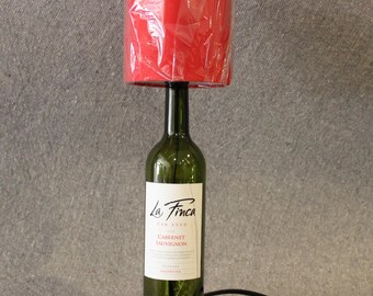 Wine Bottle turned into a Lamp
