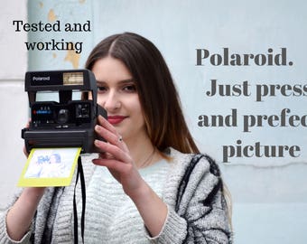 Polaroid Camera, Polaroid, Close Up 636, Vintage Camera, Retro Camera, with or without film, Tested & Working,