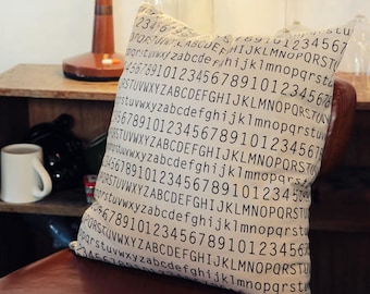 Alphabet pillow cover, number pillow case