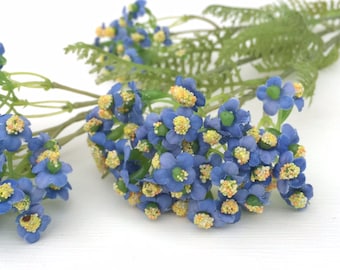 BLUE Forget Me Not Flower Spray - Artificial Flowers, Silk Flowers, Flower Crown, Halo, Circlet