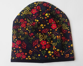 Adult's beanie / Slouchy beanie / Colorful beanie / Adult's knit hat / Сotton hat / Rainbow beanie / Slouchy hat / Women's beanie