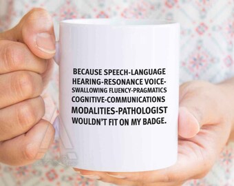 Gift for speech therapists, speech therapist gift, christmas gift for slp, slp mugs, slp gifts, speech therapy holiday gifts for him MU344