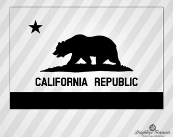 Flag Of California Thin Border Monochrome Solid Flag Of California Thin Border Monochrome Solid