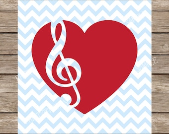 Heart Svg, Musical svg, Music svg, Treble Clef svg, Musical staff svg, Music svg files, Music Notes svg, svg files for cricut svg silhouette