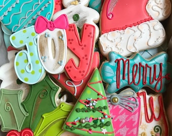 Christmas Decorated Sugar Cookies-1 dozen