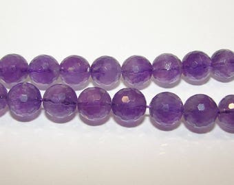 Ball diameter 10 mm faceted Amethyst. Semi-precious stone sold separately. (3368321)