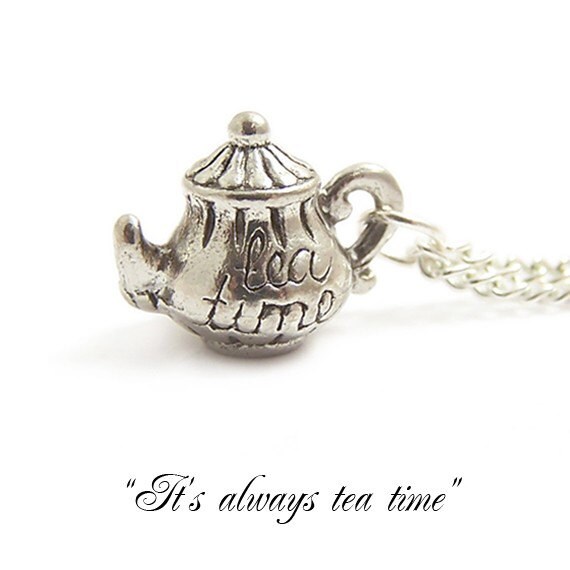 Alice in Wonderland necklace ..It's always TEA TIME