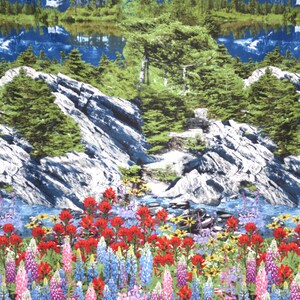 Mountain fabric | Etsy