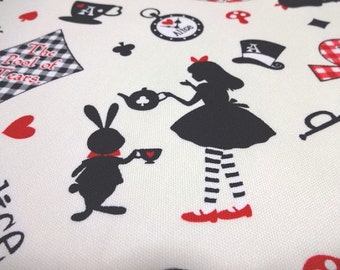 SALE Japanese Fabric LECIEN Girl's Story Alice Ivory Fat Quarter