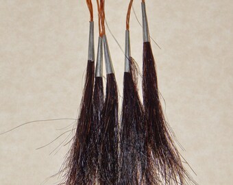 Genuine Horsehair Scalp Locks With Tin Cones