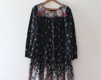vintage 1970s dress // 70s floral dress