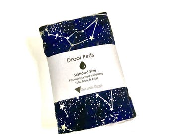 Drool Pads - Constellations (glow in dark) - Ready to ship