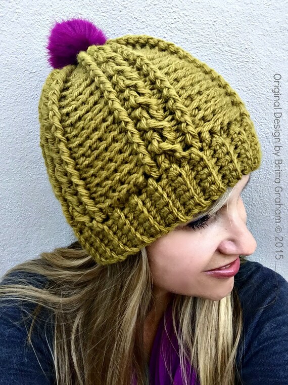 Easy Peasy Chunky Hat Pattern for Ladies Crochet Cable