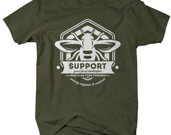 Men's Beekeeper T-Shirt Support Local Bee Keeper Honey Shirt Gift Idea