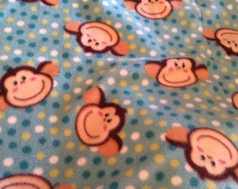 Monkey Fleece Pet Liner Pad Crate Mat Cage Liner C&C Cages 2 layer Fleece Pad