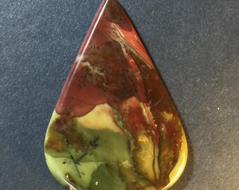 Morrisonite jasper freeform cabochon 32 x 46 x 4 mm