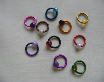 Rainbow Snag Free Stitch Markers - set E