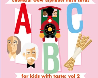 Alphabet flash cards inspired by Walt Disney World for kids with taste series 2