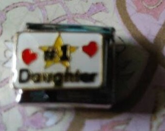 Number 1 Daughter - 9 mm Italian Charm