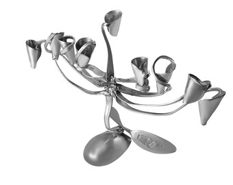 Hanukkah Menorah, Chanukah Menorah, Chanukkah Menorah, Silver Menorah, Menorah Gift, Menora, Chanukah Gift, Hanukkah Gift, LostAndForged