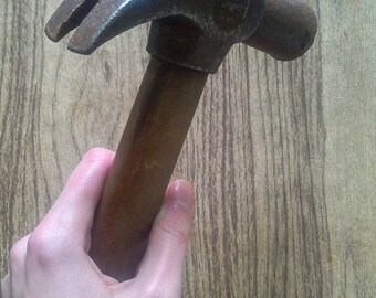 Soviet vintage hammer Russian antique tools Russian vintage claw hammer Old tools Retro tools Hand tools Gift for men USSR Woodworking tools