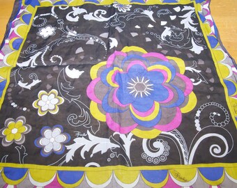 Vintage Emilio Pucci Cotton Small Scarf