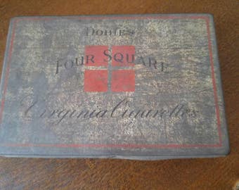 Vintage Dobie's Four Square Virginia Cigarettes Tin Box*