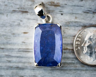 Tanzanite Pendant - Oval Cut Tanzanite in Sterling Silver - Tanzanite Pendant Tanzanite - Sterling Silver - Tanzanite - December Birthstone