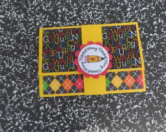 Teacher Thank You, Teacher Appreciation Gift Card Holder, Teacher Gift, End of Year Teacher Gift, Gift Card Holder for Teacher