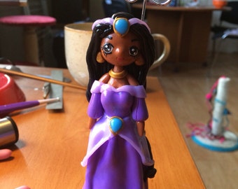 Card Jasmine fimo memo clip photo holder