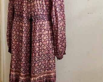 Vintage Indian Gauze Hippie Dress