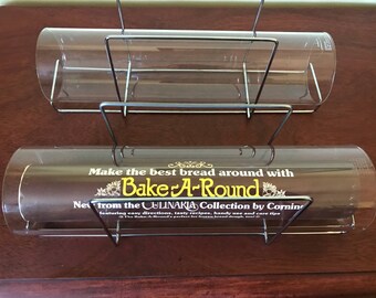 Two Vintage Pyrex/Corning Bake-A-Rounds
