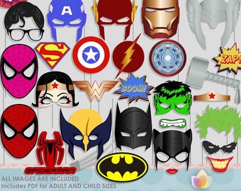 SALE!! Super Hero Photo Booth Props