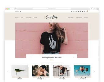 Caroline - Wordpress theme - Wordpress Template - Responsive WordPress Blog Theme - Shop Template - Woocommerce - Fashion - Photography