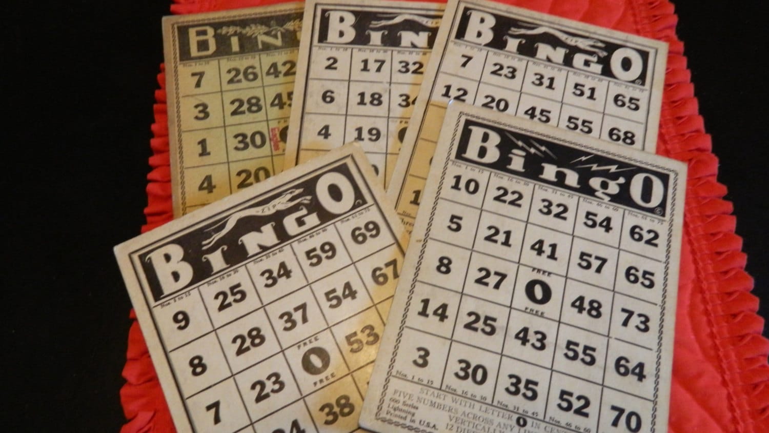Bingo Cards Vintage Aged and Beautiful Ready to Embellish For