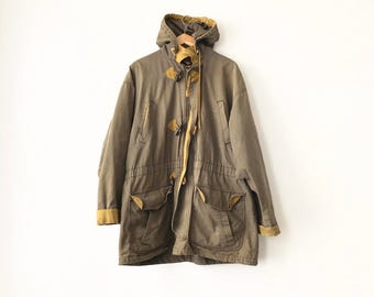 DULL CANVAS PARKA // 90s // Mens L / X-Large // Military Parka // Parka Jacket // Mens Parka // Military Parka // Parka // 90s Parka // 90s