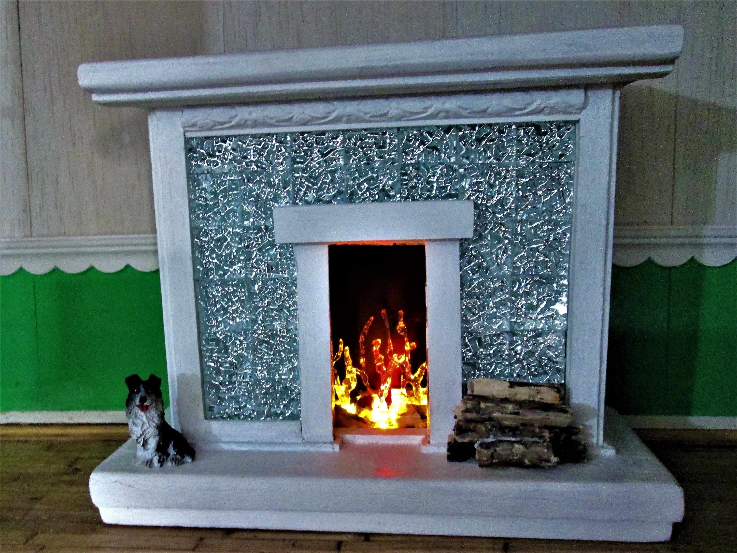 112 scale dollhouse fireplace unique fireplace, led flame fireplace