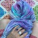 Hand Painted Yarn 16ply pure wool called "FAIRY FLOSS" blues purples magenta knitting weaving crochet