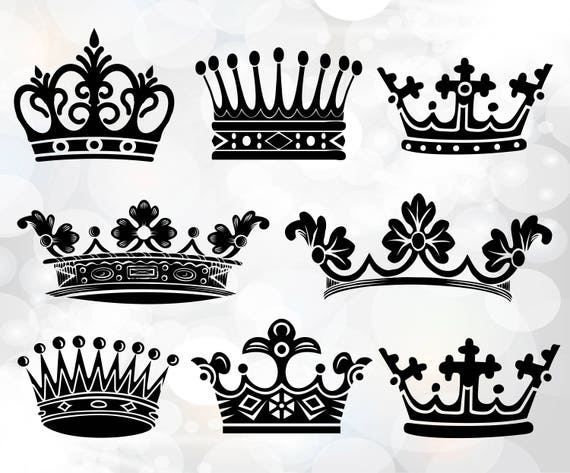 Crown Svg Crowns Svg Crown Monogram Svg King and queen