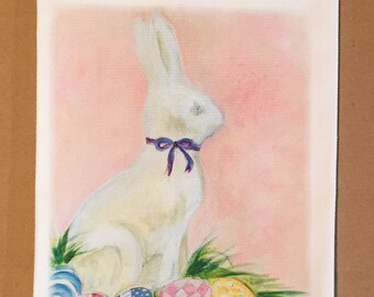 The White Rabbit Cotton Huck Kitchen Towel