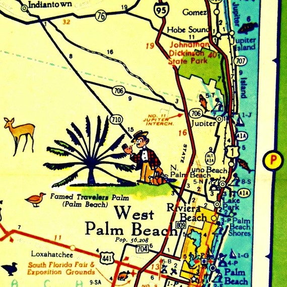 WEST PALM BEACH Map Art West Palm Beach Florida Map Florida