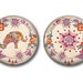 Lot 2 cabochons resin craft, round, the choice of 20 or 25 mm Boho - Tribal 06