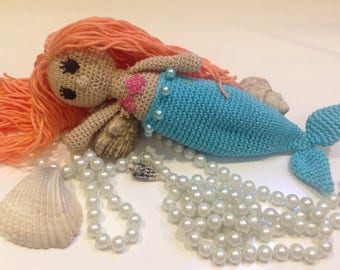 Crochet Mermaid doll, Mermaid with removable tail, stuffed mermaid toy, Mermaid amigurumi, plush toy