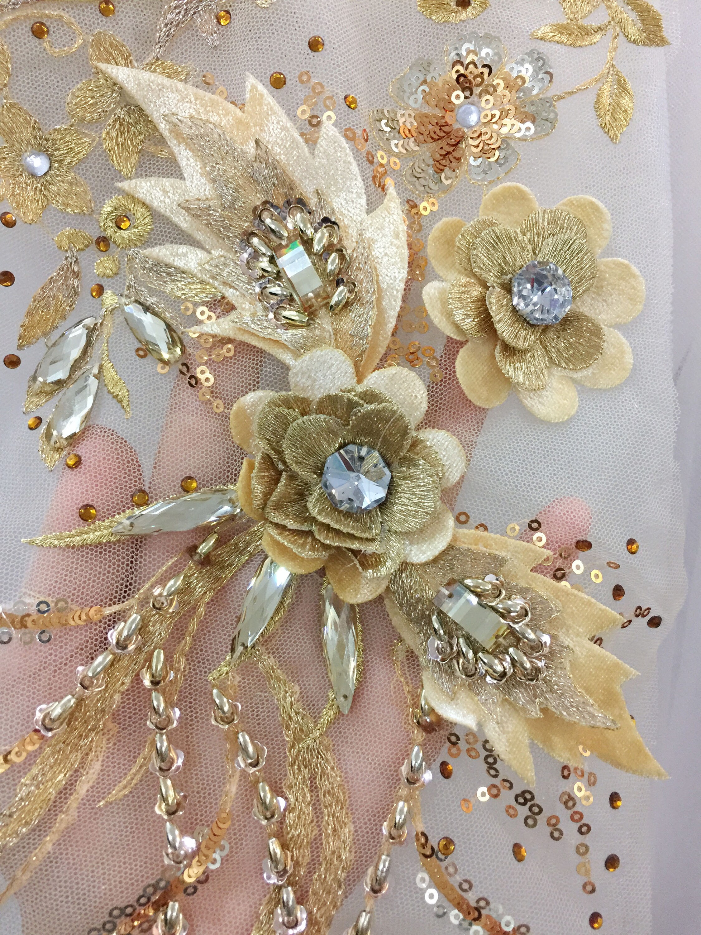 3d flower lace applique
