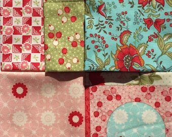 Bliss Bonnie and Camille moda fabrics 5 Fat Quarter Yard set Please Read