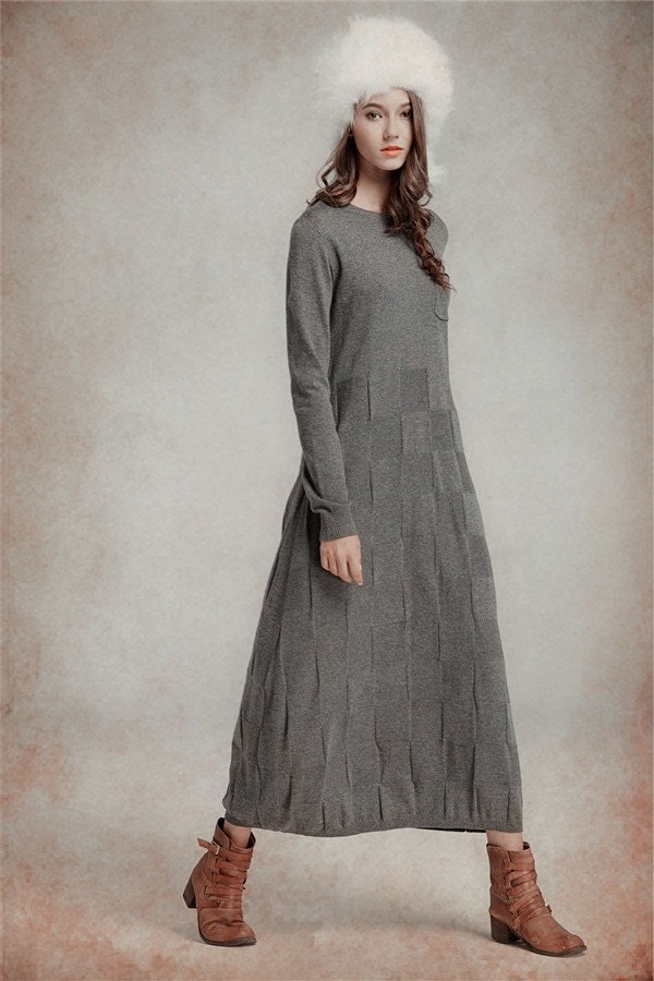 extra long sweater dress