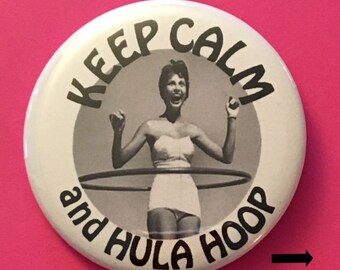 Hula Hoop pinback buttons, magnets, keychains and mirrors