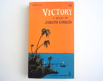 Edward Gorey Cover Art Victory by Joseph Conrad Vintage Doubleday Anchor Paperback Book